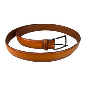 Nordstrom Men's Brown Genuine Leather Belt Size 38 Made In Itally RN58665